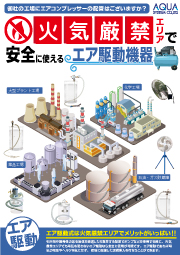 火気厳禁エリアで安全に使えるエア駆動機器！