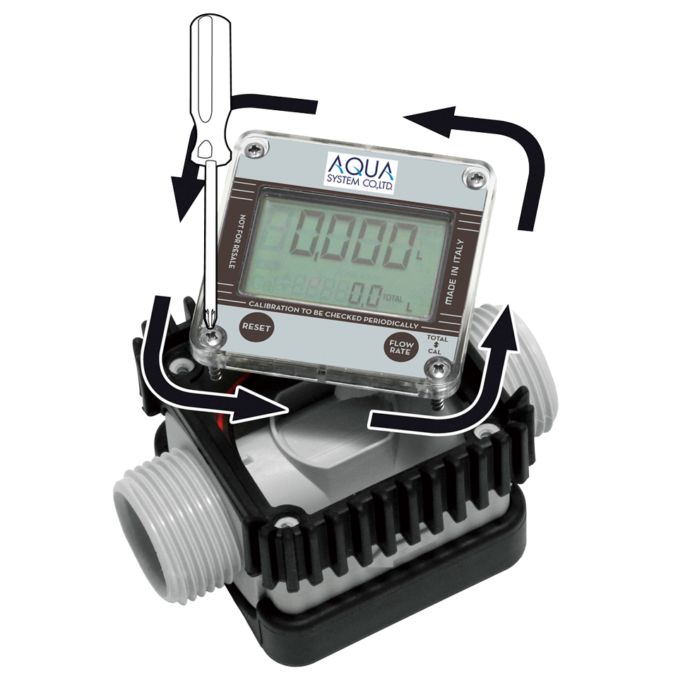 簡易タービン式流量計 液晶デジタル表示（TB-K24-FM） | アクア